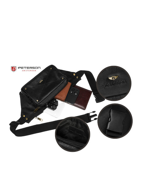 Herren Bum Bag Taille Schwarz
