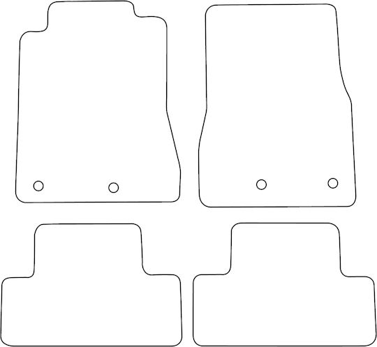 Set Velour Mats Fitting Ford Mustang V Lift 2011-2014 Black Edging