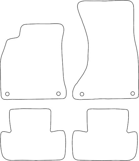 Set Velour Mats Matching Audi A5 I 8ta Sportback 2009-2016 Blue Edging