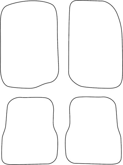 Set Velour Mats Matching Seat Toledo I 1991-1998 Blue Edging