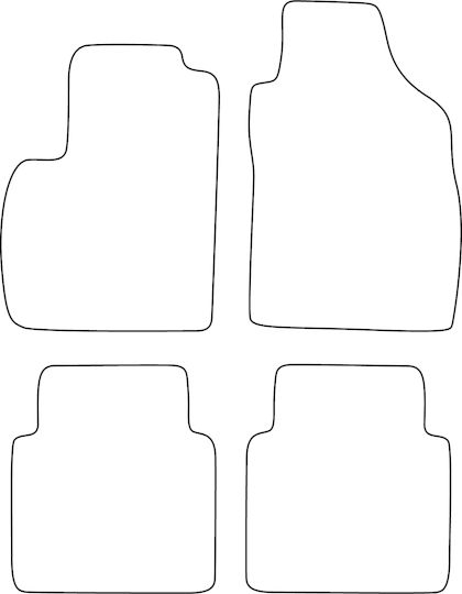 Set Velour Mats Fitting Fiat Idea 2004-2012 Black Edging