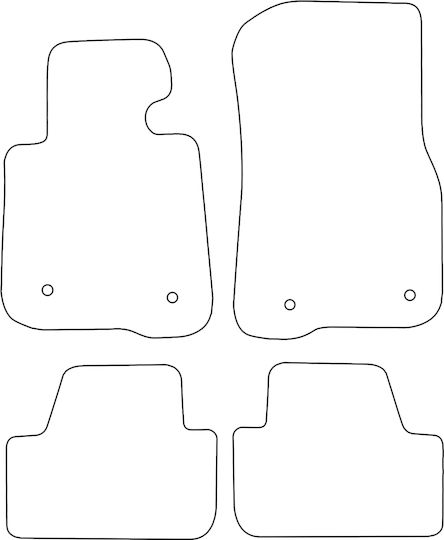 Set Veloursmatten Für Bmw Serie 4 F33 F83 2013-2020 Schwarz Kante