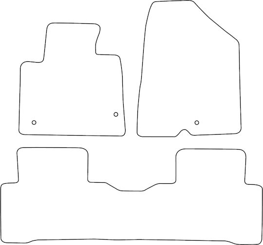 Set Covorașe Velur Potrivire Hyundai Grand Santa Fe 2014-2020 Margine Neagră