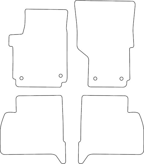 Set Covorașe Velur Potrivite Volkswagen Amarok 2010 Margine Albastră