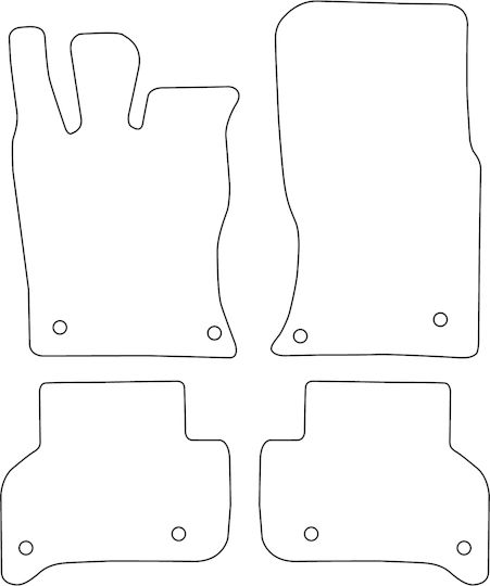 Set Velour Mats Fitting Jaguar Xe 2015 Black Edging