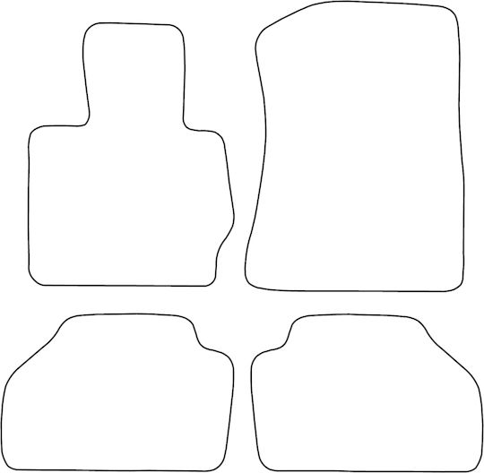 Set Velour Mats Matching Bmw X4 Series F26 2014-2018 Red Edging