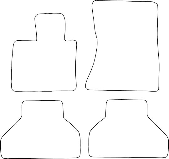 Set Velour Mats Matching Bmw X6 Series E71 2008-2014 Black Edging