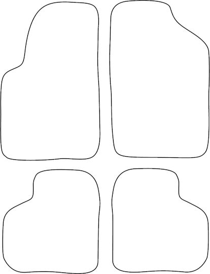 Set Velour Mats Fitting Citroen Xsara 1997-2004 Red Edging