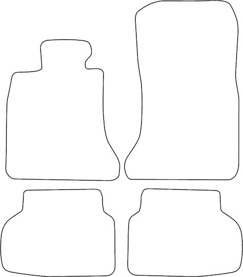 Set Covorașe Auto Velur Compatibile BMW Seria 7 F01 2008-2015 Margine Neagră