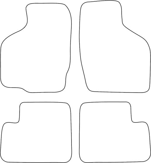 Set Velour Mats Fitting Suzuki Ignis 2003-2011 Red Edging