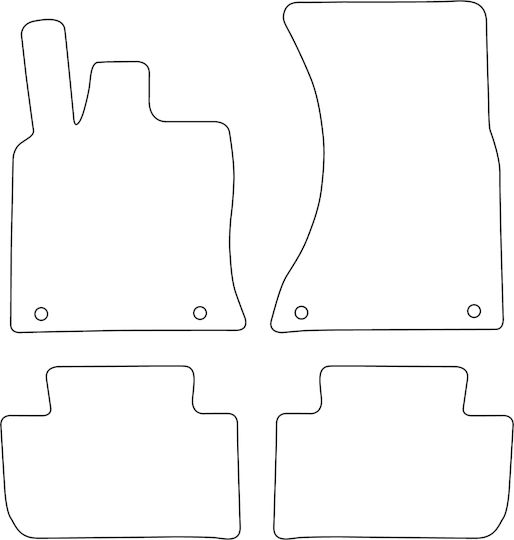 Set Velour Mats Matching Porsche Macan 2013 Black Edging