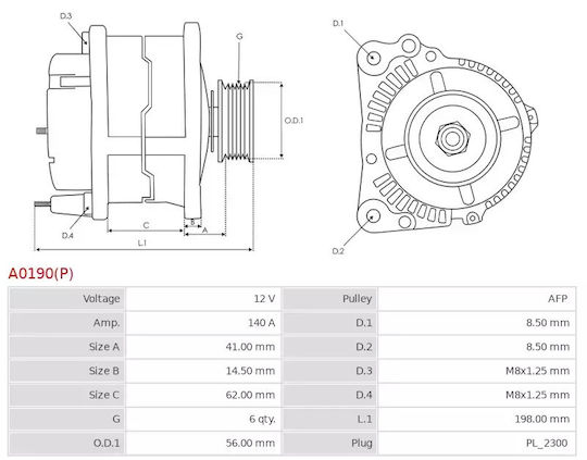 Alternator Audi Vw Skoda Tdi