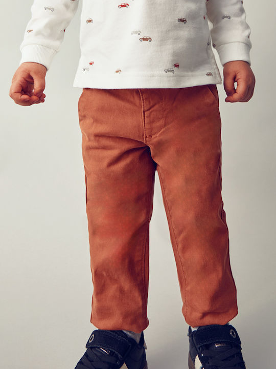 Παιδικό Παντελόνι Chino Υφασμάτινο Κεραμιδί Basic