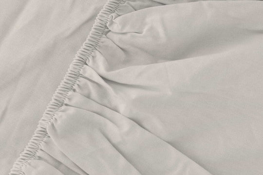 Detexpol Σεντόνι King Size με Λάστιχο 220x200εκ. Beige