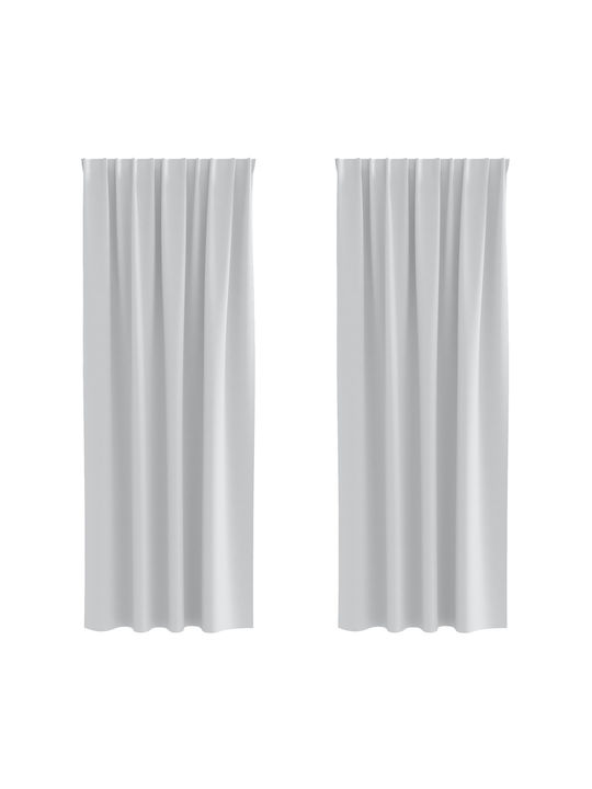 vidaXL vidaXL Vorhänge Fenster mit Bleistiftfalten Grau 140x260cm