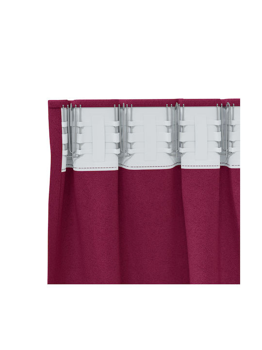 vidaXL vidaXL Vorhänge Fenster mit Bleistiftfalten Rote 140x225cm