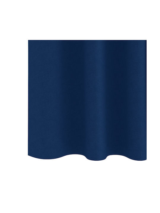 vidaXL Set Curtains with Tunnel Blue 140x260cm