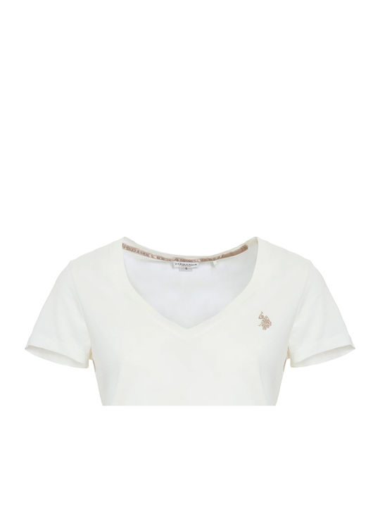 Bell Women's Blouse Short Sleeve Bianco Giallo