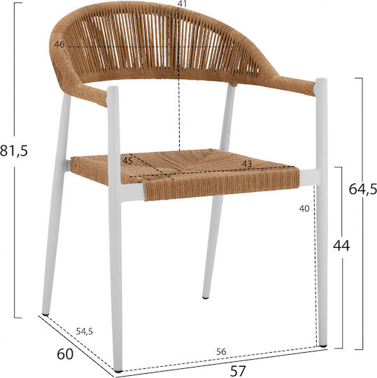 Garten- und Outdoor-Möbelsets Typsatz Speisesaal 5 Stück Weiß - Beige