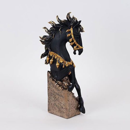 Table Decorative Horse Black & Gold 17x10x36cm 12979 752-11632