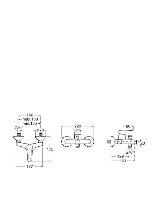 Roca Mixing Bathtub Shower Faucet