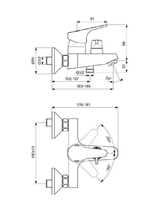 Vidima Mixing Bathtub Shower Faucet