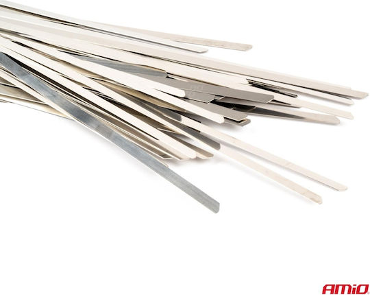 AMiO Kabelbinder Kunststoff 350mmx4,6mm in Grau Farbe (100Stück) (04324)