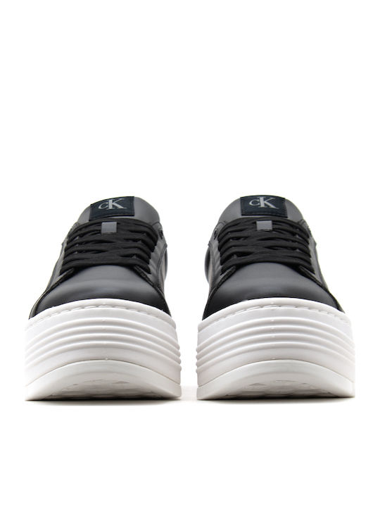 Calvin Klein Флатформи Sneakers White - Black