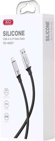 XO Nb251 USB-A to Lightning Cable 30W Μαύρο 1m (XO-NB251LBK)