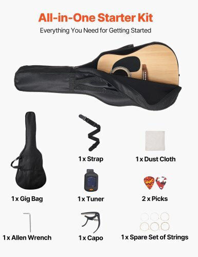 Vevor Acoustic Guitar Natural