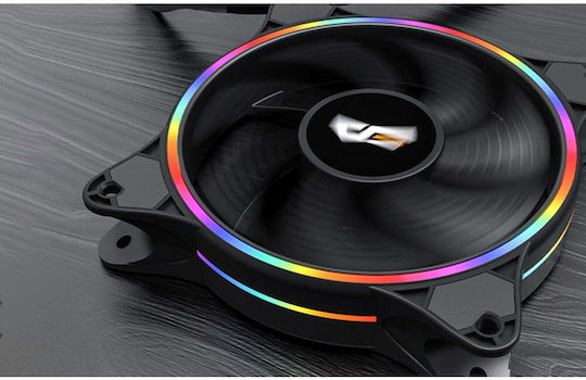 Darkflash D1 Case Fan 120mm 1100rpm 33cfm with RGB Lighting and 4-Pin Molex Connection