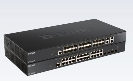 D-Link DXS-1210-28S Gestionat L2 Switch cu 4 Porturi Gigabit (1Gbps) Ethernet și 24 Porturi SFP