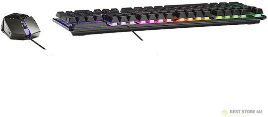 Tracer GameZone Boost Σετ Gaming Πληκτρολόγιο με RGB φωτισμό & Ποντίκι (Αγγλικό US) Γκρι