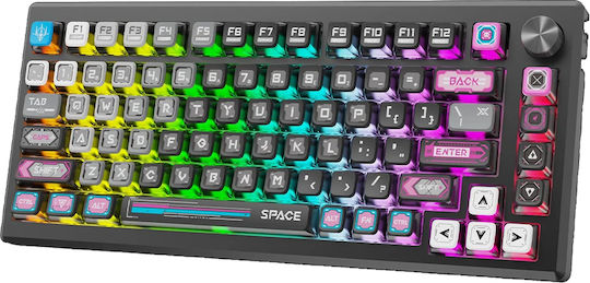 Redragon Uranus Pro 82 Ασύρματο Gaming Μηχανικό Πληκτρολόγιο Tenkeyless με RGB φωτισμό (Αγγλικό US)
