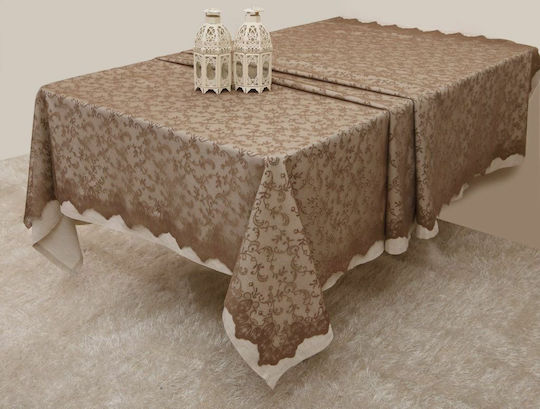 Anna Riska Ράνερ με Δαντέλα Σετ 2τμχ 2330 Beige 45x145εκ.