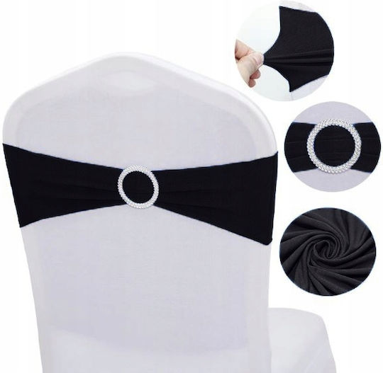 Meble odNowa Elastic Cover for Chair Black 14x50cm 1pcs