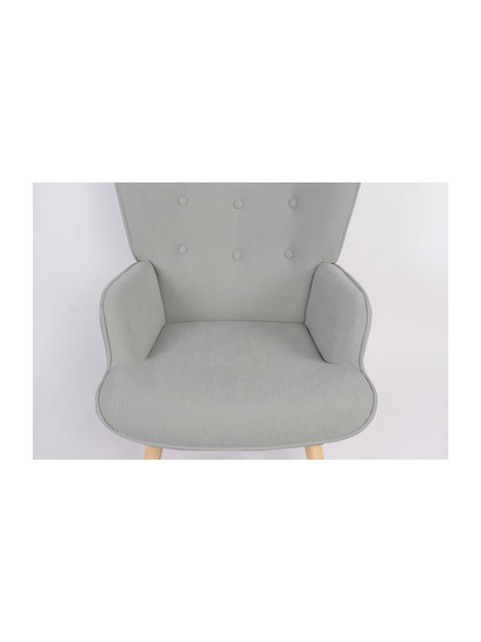 Amaranthus Sessel mit Fußhocker Braun 98x70x77cm