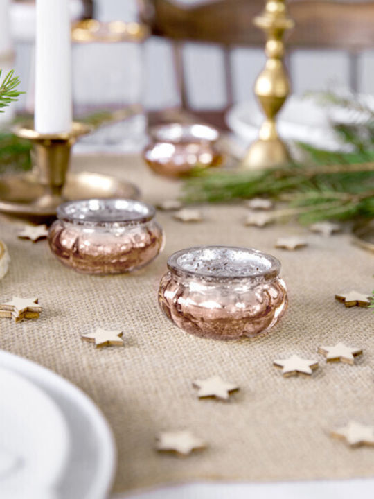 PartyDeco Glass Candle Holder