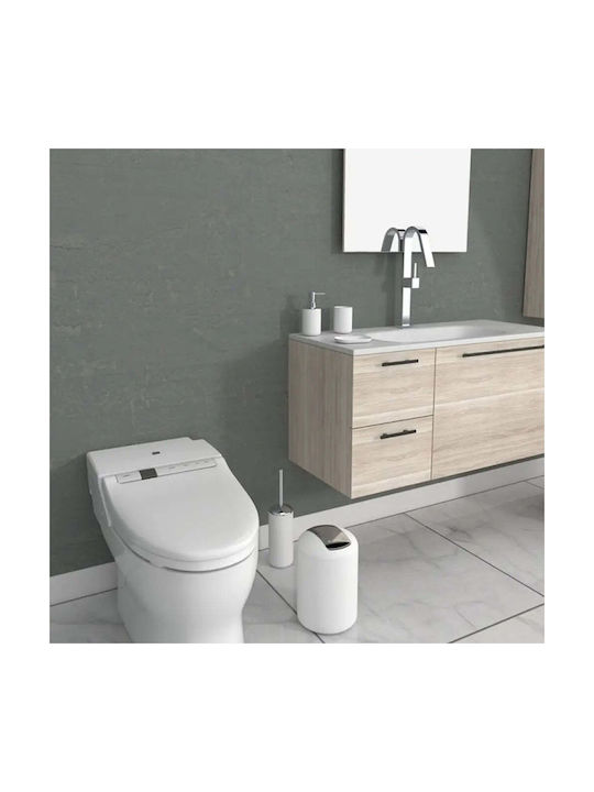 Inter Ceramic Ceramic White Bathroom Accessory Set 5 Pieces