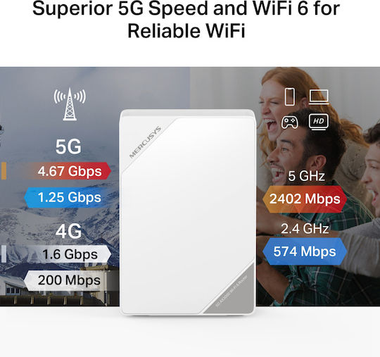 Mercusys MB520-5G Ασύρματο 5G Router Wi‑Fi 6