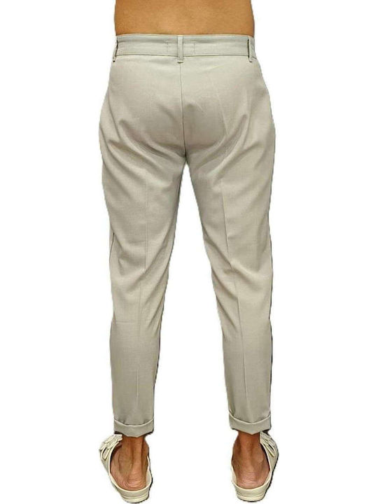 Pantaloni Elastic cu Croială Slim Grey