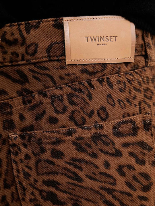 Women's Fabric Trousers Leopard Animal Print