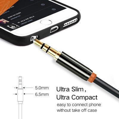Cabletime 3,5mm Klinkenkabel 3,5mm Stecker - 3,5mm Buchse Schwarz 1m mit Vergoldeten Anschlüssen CT-AV311-P11FG