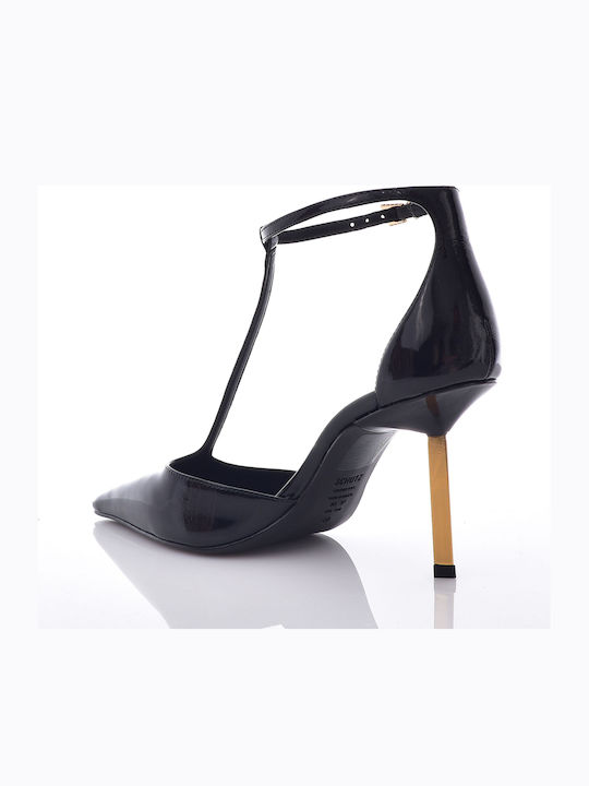 Pumps mit Riemchen Schwarz
