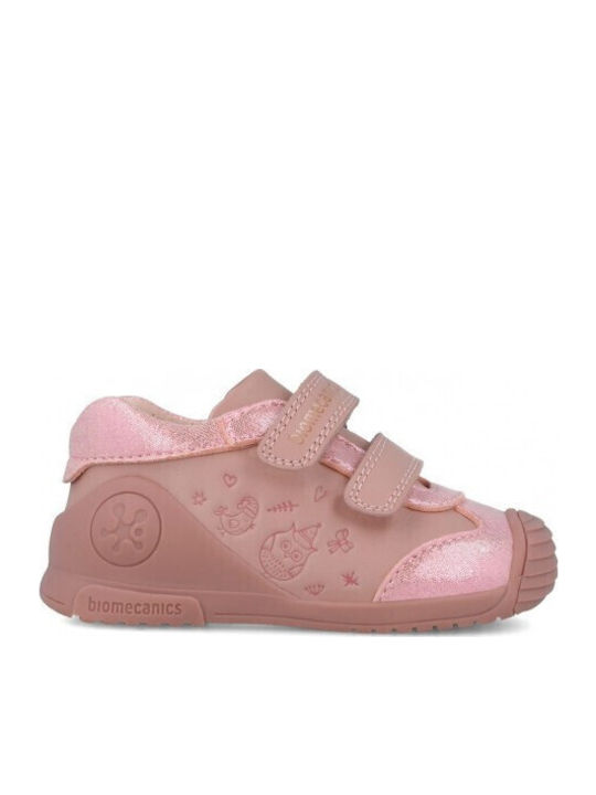 Παιδικά Sneakers High Ανατομικά με Σκρατς Ροζ