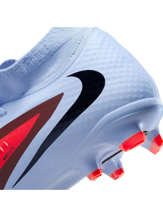 Nike Phantom 6 High Acad Fg/mg Football Shoes with Cleats Blue