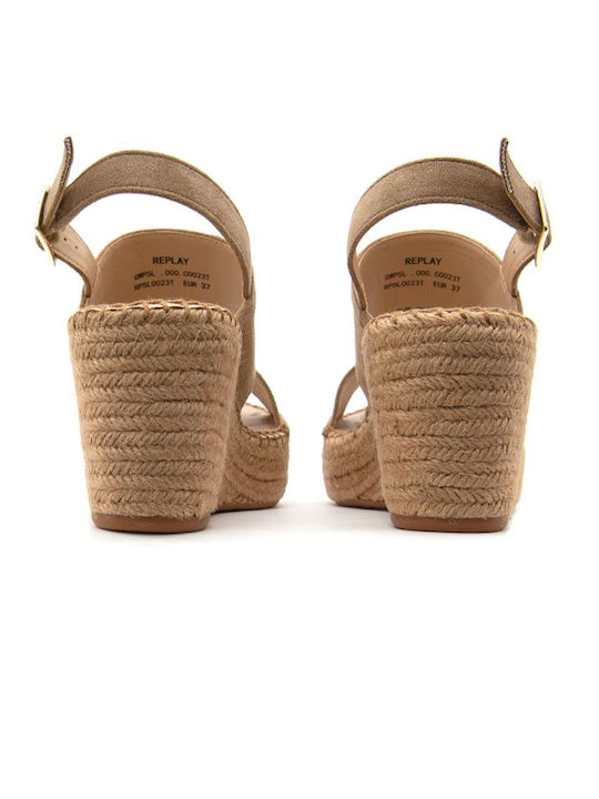 Susan Damenplattformen Beige