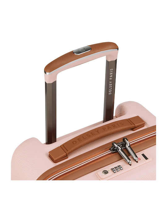 Delsey Chatelet Air 2.0 Cabin Suitcase Light Pink with 4 Wheels Height 55cm