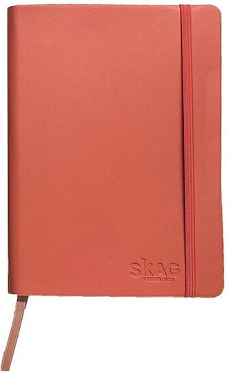 Skag Carnet 64 Foi A6 Cu dungi cu Elastic și Suport pentru Stilou (Culori diverse)