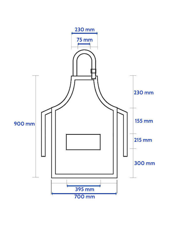 Koupakoupa Brawl Stars El Primo Ποδιά Κουζίνας Λευκή 22x40cm KP_30935_apron-bbq-adult